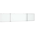 (200 x 40 x 1.7 cm) vidaXL Magnetic Whiteboard Foldable Writing Dry Erase White Board Aluminium