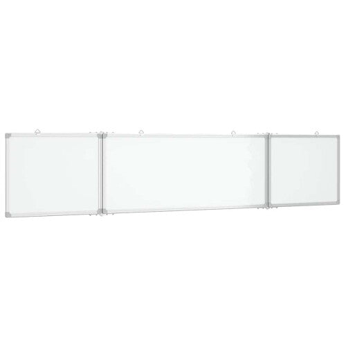 (200 x 40 x 1.7 cm) vidaXL Magnetic Whiteboard Foldable Writing Dry Erase White Board Aluminium
