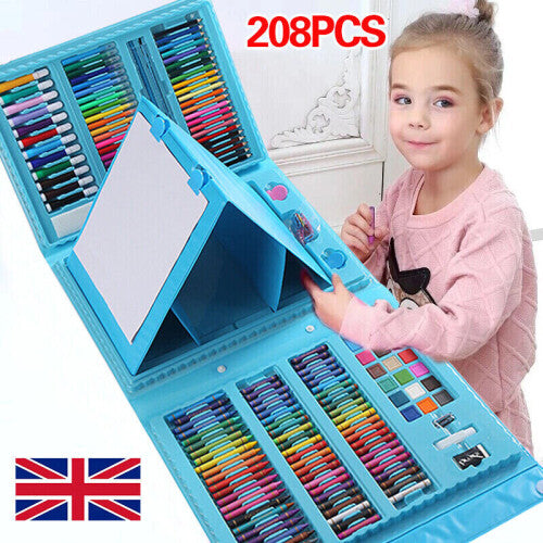 208 PCS Art Set Children/ Kids Gift Box - Colouring Drawing Painting Art Case