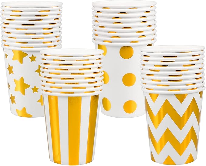 40pcs Disposable Paper Cups - Suitable for Parties, Weddings, Barbecues, Picnics & DIY Creations