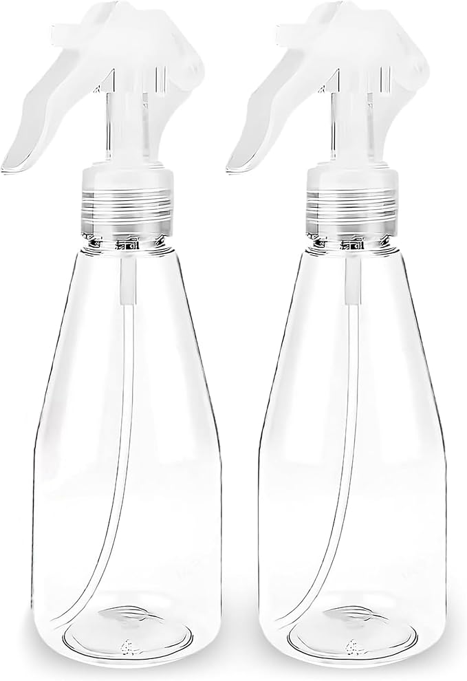 Spray Bottles Pack of 2 200ml Water Spray Bottles Plant Mist Clear Empty Plastic Sprayers for Gardening, Cleaning, Air Freshening, Essential Oil