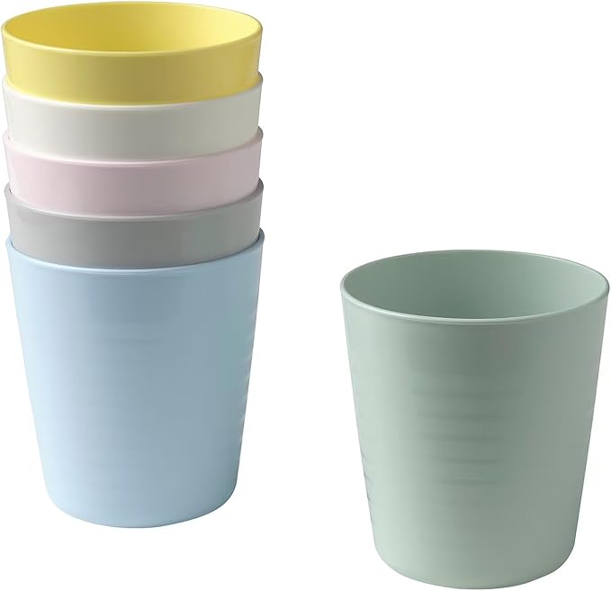IKEA Kalas Childs Plastic Mug Pastel Multicoloured 6 x 17 Centimetre, Pack of 6