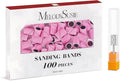 MelodySusie 100 Pcs Nail Drill Bits Sanding Bands for Nail Drill 180 Fine Grit Nail File Sanding Bands for Acrylic Nails Gel Manicures and Pedicure,Light Pink