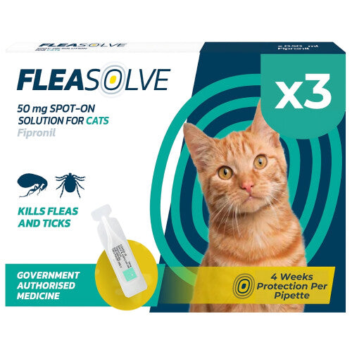 Fleasolve Spot On Cat x3 Flea Treatment