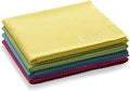 E-Cloth Glass & Polishing Cloth, Sustainable Microfibre Cleaning Cloth Set, Perfect Cleaner for Glass, Windows and Mirrors, Washable and Reusable, 100 Wash Promise, Assorted Colours, 4 Pack