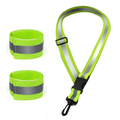Reflective Sash for Walking At Night, High Visibility Running Gear with 2 Pcs Armbands