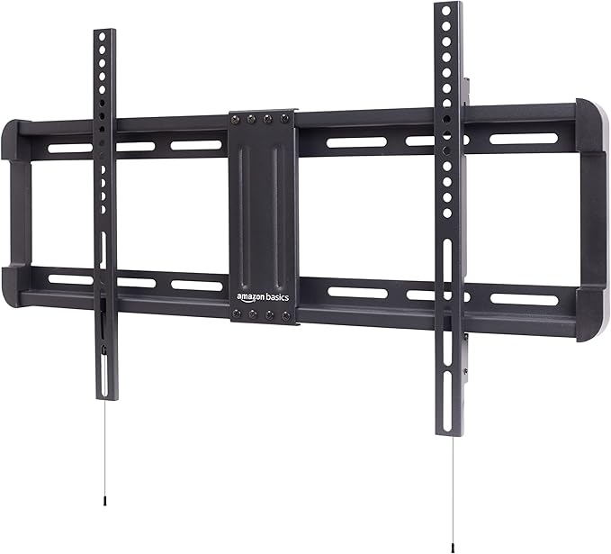 Amazon Basics Low-Profile TV Wall Mount With Horizontal Post-Installation Levelling For 81.2 - 218 cm TVs, Black