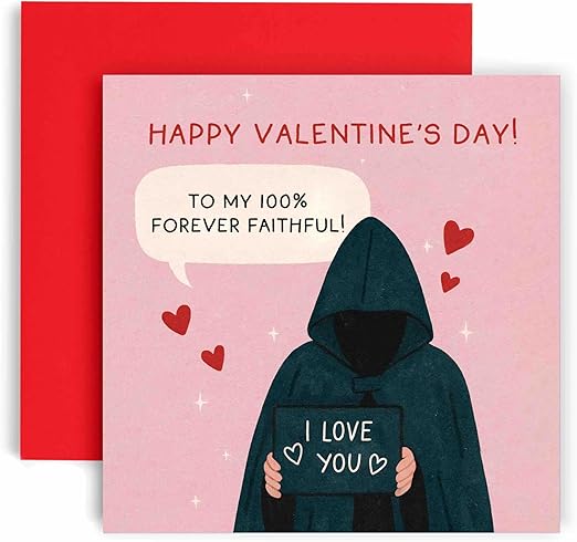Huxters To my 100% Forever Faithful Funny Traitors Game Show Valentine's Day Card, Romantic Greeting Card (Faithful)