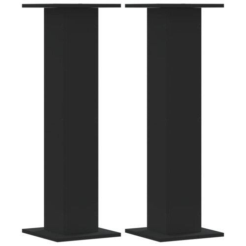 (black, 30 x 30 x 95 cm) vidaXL Speaker Stands Living Room Speaker Floor Stand 2 pcs Engineered Wood