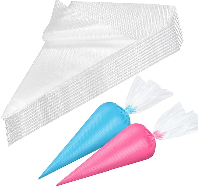 100 Pcs Disposable Piping Bags 12 Inches Medium--Piping Bags,Icing Bags,Cake Decorating Bags Icing Piping Bag,Disposable Icing Piping Bags,Strong Icing Bag for Cake Cupcake Dessert Cookies Decoration.