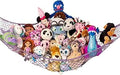 Lilly's Love Large Stuffed Animal Hammock | Corner Hanging Organizer, Stuffed Animal Storage | Easy to Hang Plushie Net w/Included Anchors & Hooks | Cute Room & Bedroom Decor (Pastel Purple)