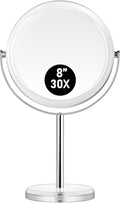 MIYADIVA Makeup Mirror, 30X Magnifying Mirror for Desk, Use for Home and Office, 8 In