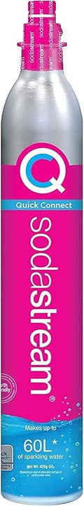SodaStream - CO2 Cylinder for Sparkling Water Maker, Quick Connect Gas system, Makes 60 Litres Fizzy Drinks, Compatible with Terra, Duo and Art, Reduce Plastic Waste, Pink