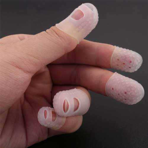 Guitar Kit Includes 8 Pieces Thumb and Finger Picks (Metal Blue Celluloid), 5 Clear Protectors