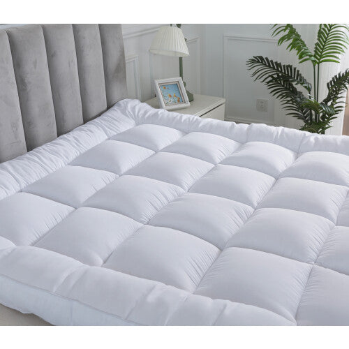 (Double) Luxury Mattress Topper Microfiber Extra Deep (Thickness 5CM) Microlite Box Constructed Stitched