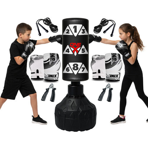 Kids Freestanding Boxing Punch Bag Set | Junior Training Punchbag Kit