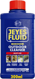 Jeyes Fluid Outdoor Cleaner (300ml). Multi Use Disinfectant Liquid - Kills 99.9% of Bacteria, Patio Cleaner Fluid for Greenhouses, Paths, Pet Housing - Tackles Dirt, Rust & Limescale - Protects Family
