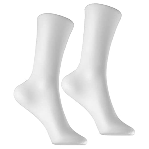 2 Pcs Mannequin Foot Sock Model Female Display Short Stocking Ankle Bracelet Jewelry Stand, White