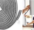 Draft Excluder for Doors, Draught Excluder for Windows, 5 Meters(L) x 9 mm(W) x 9mm(T) Self-Adhesive Brush Seal Strip Air Stopper for Door, Window- Grey