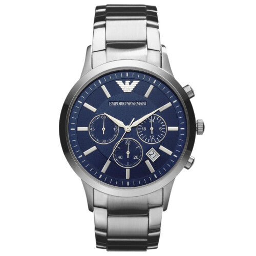 Emporio Armani AR2448 Silver Steel Chronograph Men's Watch