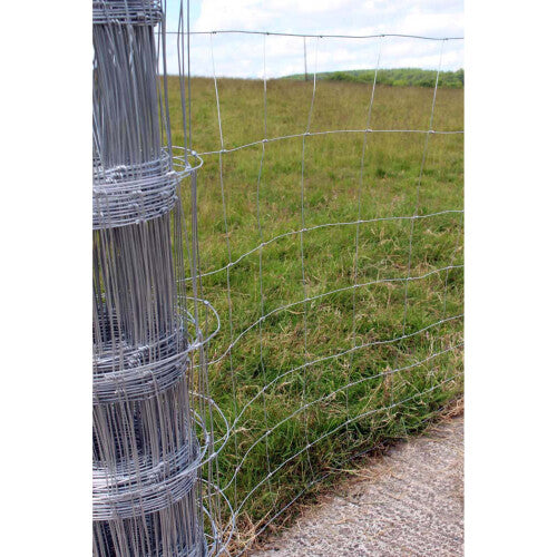 FED 21732 Stock Fencing M8/100/15, 50m Roll, 100cm High, 8 Horizontal Wires, Hot Dipped Galvanized for Sheep Livestock