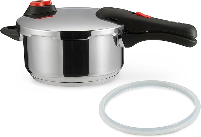 Amazon Basics Stainless Steel Pressure Cooker, 4 litres, Silver