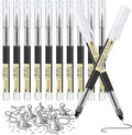 Gel Ink Pens, 12pcs 0.5mm Black, Ultra-Fast Drying for Writing, Drawing, and Outlining - Suitable for Students and Office Workers