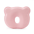 (Pink) Cotton Memory Foam Baby Pillow, Newborn Center Head Pillow