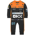(WCLTY-202, 6M) Tib 2023 New Season F1 Mclaren Baby Jumpsuit Formula One Team Racing Car Gulf Boy Girl Kids Romper Spring Cool Babies Clothes