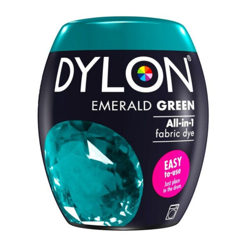 Dylon Machine Dye Pod 04 Emerald Green [2205090] - All-in-One Dye for Natural Fabrics, 40C, Permanent Color