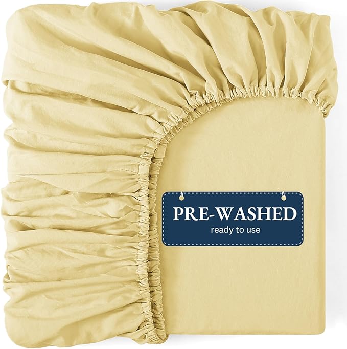 Fitted Sheet Double, Cocoon - Pre-Washed, Deep Pocket 14 inch (35 cm) - Easy Care - Soft Brushed Microfibre Fabric - Shrinkage and Fade Resistant - Bottom Sheet