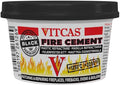 VITCAS 500 gram Black Fire Cement - Excellent Adhesion - Converts to Rock – Patching – Repairing – Fireplaces – Stoves – Boilers - Easy To Use – Air Tight Seal – Quick Repair Time