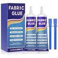 120ML Clothes Strong Fabric Glue - Extra Strong Glue for fabric Material Repairs Upholstery Badge Textile Felt Crafts Hemming Tape Carpet Patches DIY-Waterproof Soft Clear No-Sewing（2 Pack）
