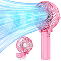 Mini Handheld Fan, VersionTech Foldable Personal Portable Desk Desktop Table Cooling Fan with USB Rechargeable Battery Operated Electric Fan for Office Room Outdoor Household Traveling(3 Speed, Pink)