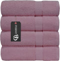 Casabella Pack of 2 Large Jumbo Bath Sheets 100% Egyptian Combed Cotton Big Beautiful Towels (2 Bath Sheet, Pink)