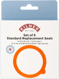 Kilner Replacement Rubber Seals Pack of 6 Airtight Food-Safe Seals for Round and Square Clip Top Jars (0.35 L to 2 Litre) Durable, Reusable, and Ideal for Preserving and Storage