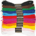 12 Skeins Embroidery Threads, Coloured String, Cross Stitch Thread, Friendship Bracelets Embroidery Floss, Each Roll 8 Metres Long, for Knitting Cross Stitch Project, DIY Crafts