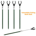 (4 X BANK STICKS) Fishing Adjustable Extending Banksticks Telescopic Bank Sticks With Rod Rests