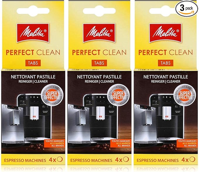 Melitta Perfect Clean Espresso Machines Cleaning Tablets 4 x 1.8 g (Pack of 3)