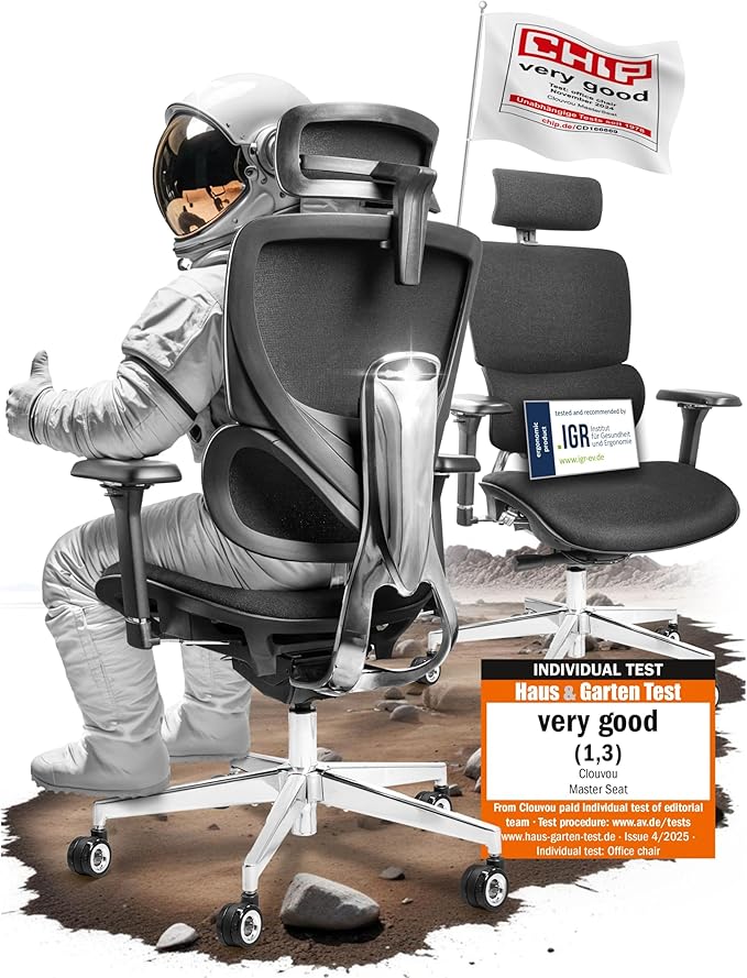 MasterSeat Ergonomic Office Chair [BEST RATED] Desk Chair 100% Adjustable | Computer Chairs & Gaming Chair Adults | Desk Chair For Home Office Chair Ergonomic | Up To 330lbs
