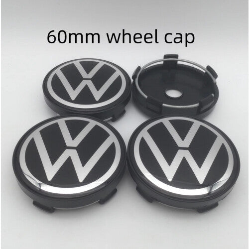(60mm wheel cap 2) 4pcs 3D new for Volkswagen 56mm 60mm 65mm 68mm Car emblem Wheel hub Center Cap Badge covers sticker Decal styling Accessories