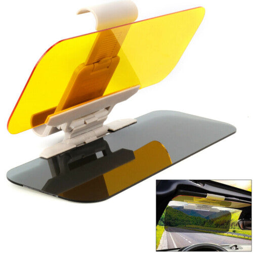 Car Sun Visor Shade Extender Clip on Day and night anti-glare mirror