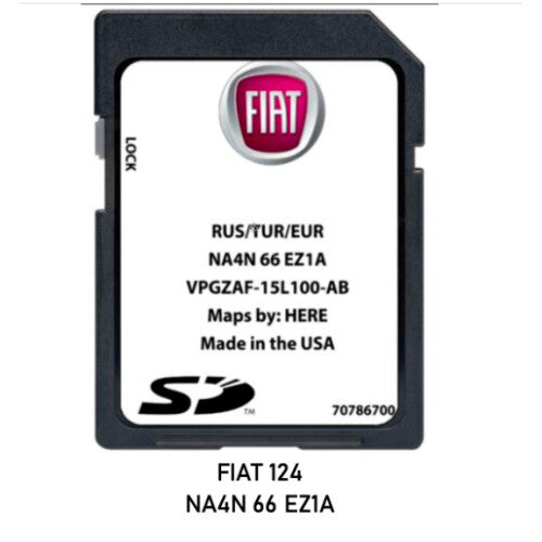 Fiat 124 Spider NA4N66EZ1A SAT NAV MAP SD CARD UPDATE UK & EUROPE 2022