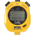 Ultrak 495-100 Dual Split Memory Stopwatch - Yellow, Large 3-Row Display, Recall Memory, Water-Resistant, 10-Hour Timing