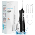 Water Flosser Cordless 300ml Rechargeable 4 Modes 5 Jet Tips Oral Irrigator Black