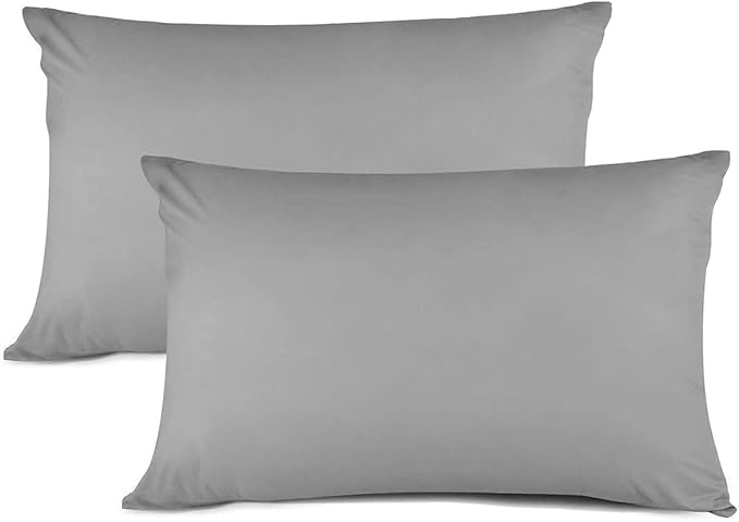 Egyptian Cotton 200 Thread Count Pillow Cases 2 Pack (Grey Silver)