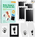 Nabance Baby Footprint Kit & Handprint Kit, 4 Inkless Ink Pads, 2 Photo Frames, 8 Imprint Cards, Safe for Baby Hands and Feet, Family Keepsake Gifts for New Parents, Baby Shower Gifts 0-6 months