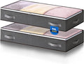 2 Pack 90L Underbed Storage Bags, Under Bed Storage Box With Lid, Clothes Storage Bag, Foldable Underbed Storage Boxes Clothes Organiser Boxes With Handle For Comforters Blankets Bedding