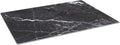 Harbour Housewares Glass Chopping Board - 50x40cm - Black Marble Pattern - Large Dining Place Mats Cutting Mat Worktop Saver for Kitchen Cooking, Baking, Vegetable Preparation