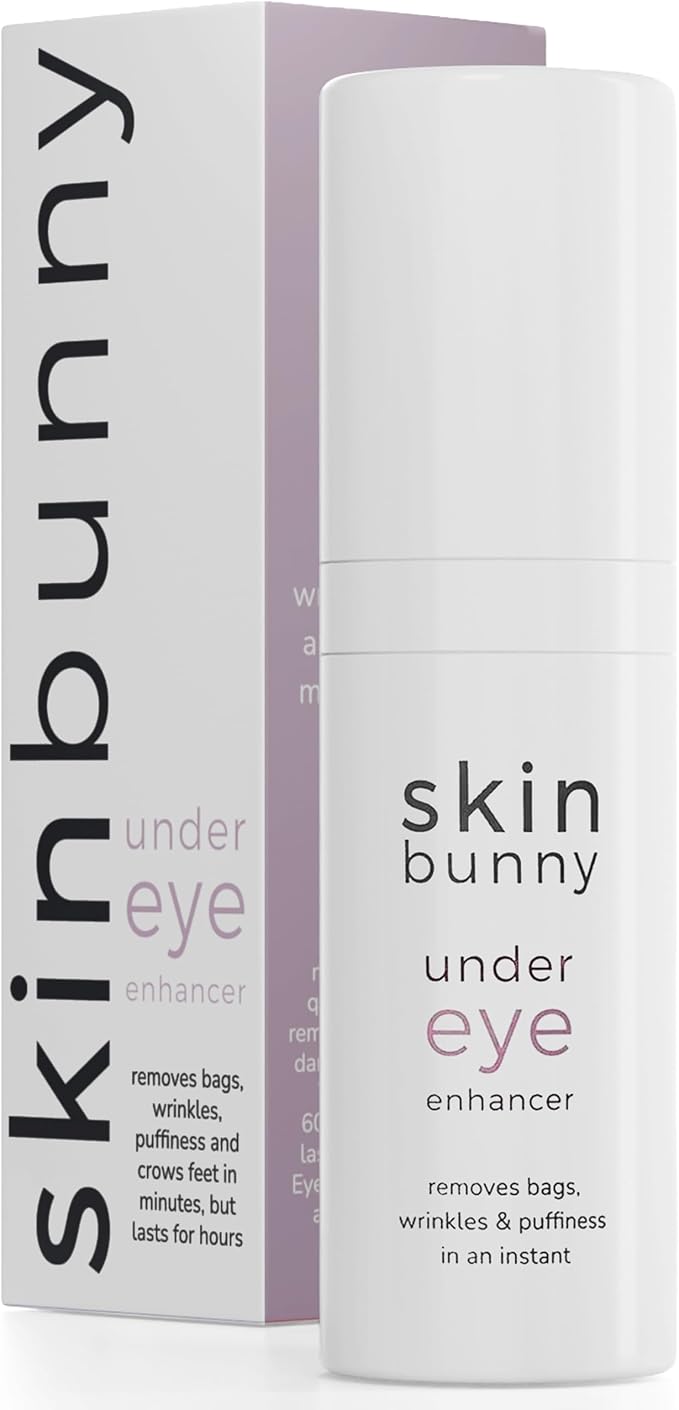 Skinbunny Under Eye Enhancer – NO WHITE RESIDUE Clinically Proven Eye Bags Remover Men + Women – Anti Aging Eye Serum for Wrinkles and Puffiness - Made in UK Seen on TV - 100 Applications
